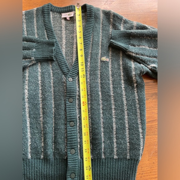 Lacoste Chemise Vintage Mens Wool Cardigan - Picture 8 of 9